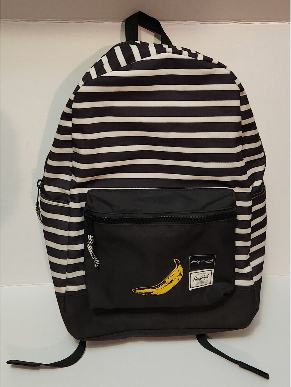 Herschel Supply Co x Andy Warhol Eco Settlement Backpack Banana Stripes Art Bag